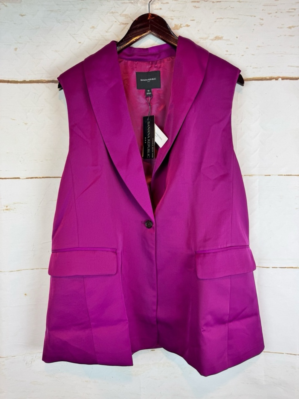 Banana Republic Factory | 2-Piece Sleeveless Blazer & Wide-Leg Pants Set, 16 NWT - Picture 9 of 15